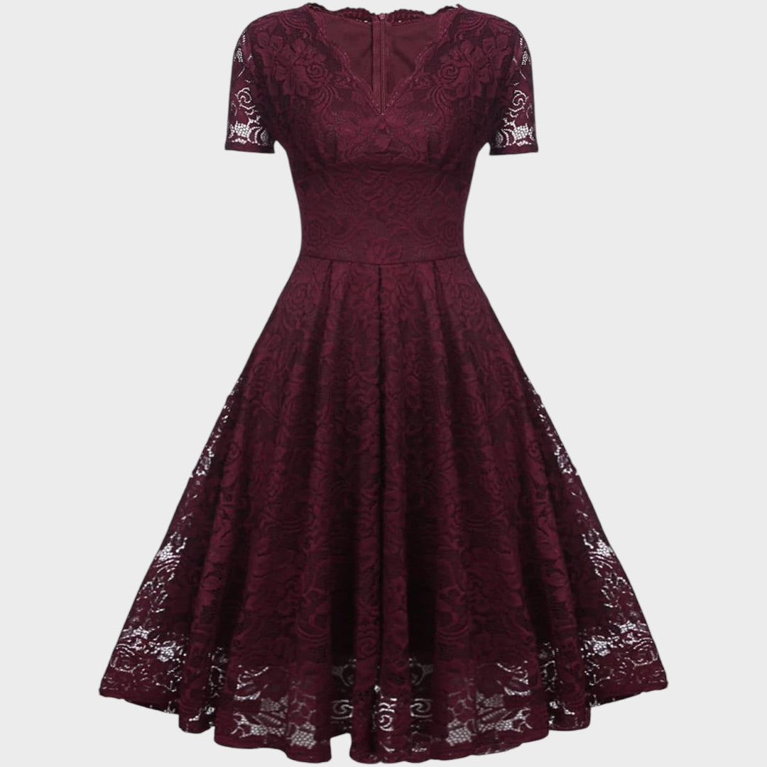 Mara – Vestido de Encaje Floral