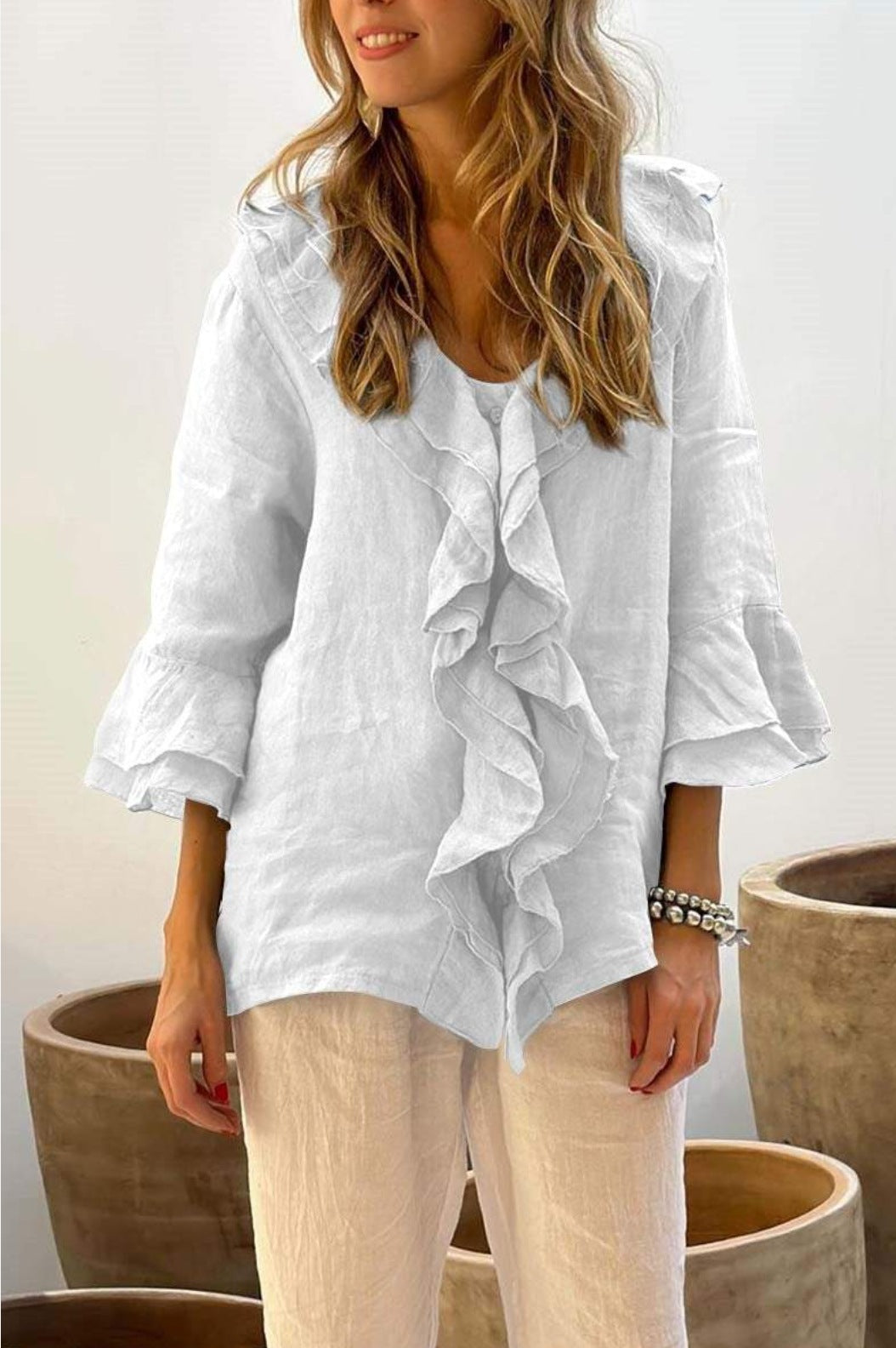 Camisa con volantes